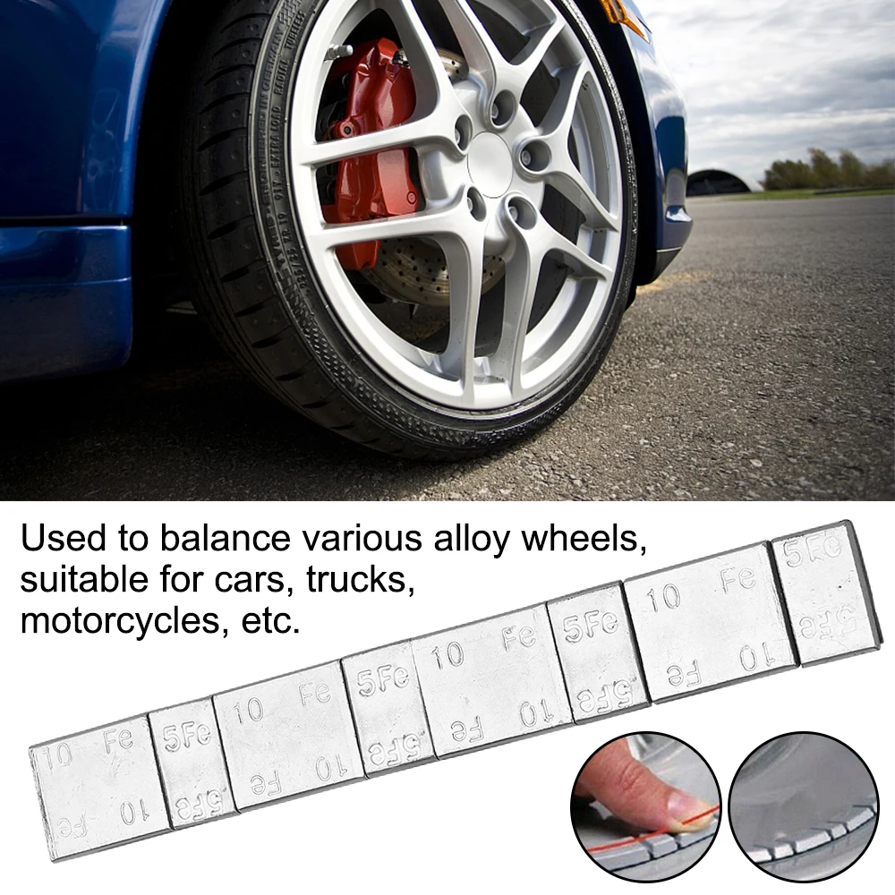 Universal Wheel Balancer 32Pcs/lot 5g/10g Iron Car Tire Balance Block Tyre Weight Covers Adhesive Parts Automotive Accessories
