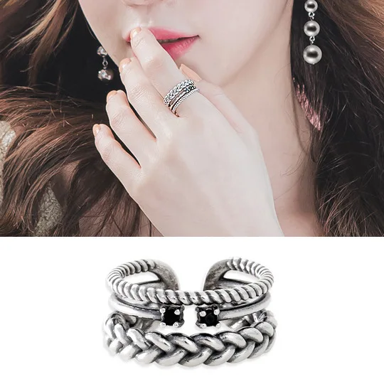 New Fashion Creative Punk Flower Rings Vintage Jewelry Gifts For Women Accessories Ring for Men Trendy Alloy Ring Silver Color - 2