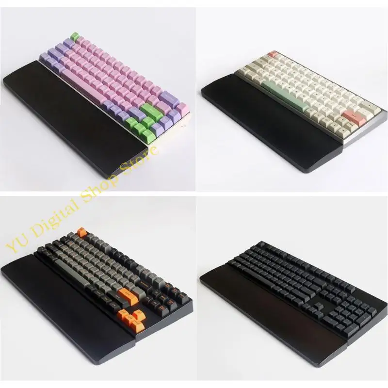96ba mechanisches Tastaturzubehör hölzerne Handgelenk REST PAD GESPEKT für Freunde Schwarz Anti -Slip -Handgelenk für langlebig – Detail 10