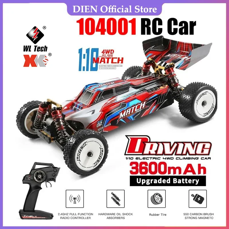 

Wltoys XKS 104001 RC Car 45km/h High Speed Racing Car 1/10 2.4GHz RC Buggy 4WD Racing Off-Road Drift Car Toys For Children