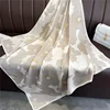 2024 New Silk Scarf Flower Color Matching Scarf Twill Silk Square Scarf 90cm Travel Sunscreen Shawl Headscarf Female 5