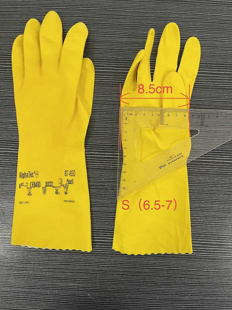 Ansell ALPHATEC&reg; 87-650 1 Pair Universal 87-650 Lightweight gloves 100% cotton lining comfortable chemical resistance Work Gloves