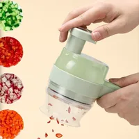 Electric Vegetable Cutter Set Handheld Wireless Garlic Masher Food Chopper Meat Grinder Machine Peel Slice Kitchen Accessories 4