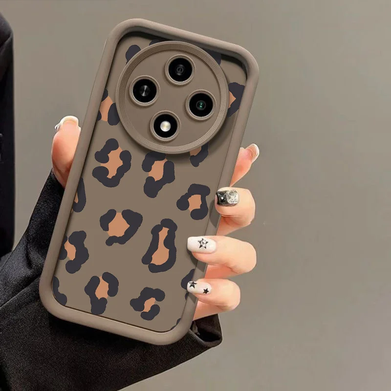 Elegant Full Screen Pink Leopard Print Phone Case - Soft Silicone Cover