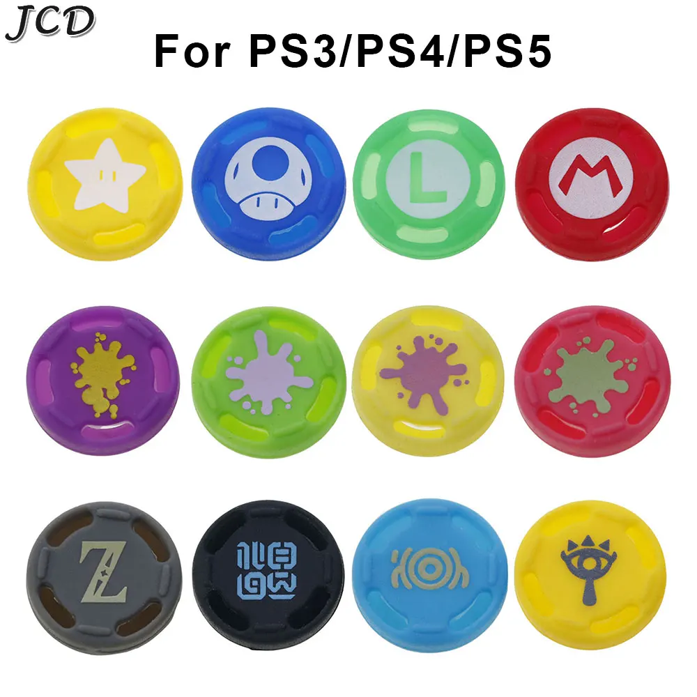 

JCD 1piece For PS3 PS4 PS5 Controller Thumb Grips Caps Silicone Thumstick Case For XBOX One 360 Switch Pro Joystick Cover