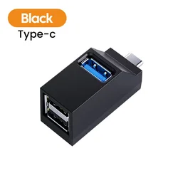 Compact USB 3.0 High - Speed Hub and Extender (Black TYPE - C)