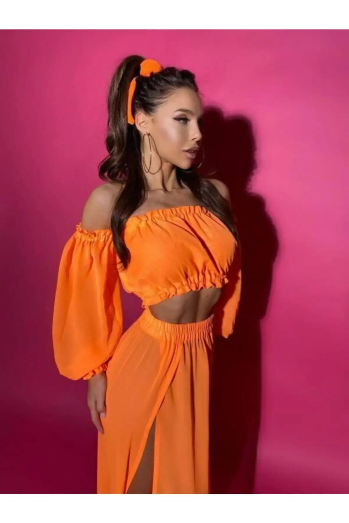 Beach Dress Pareo Orange female pareo sexy swimsuit cover ups