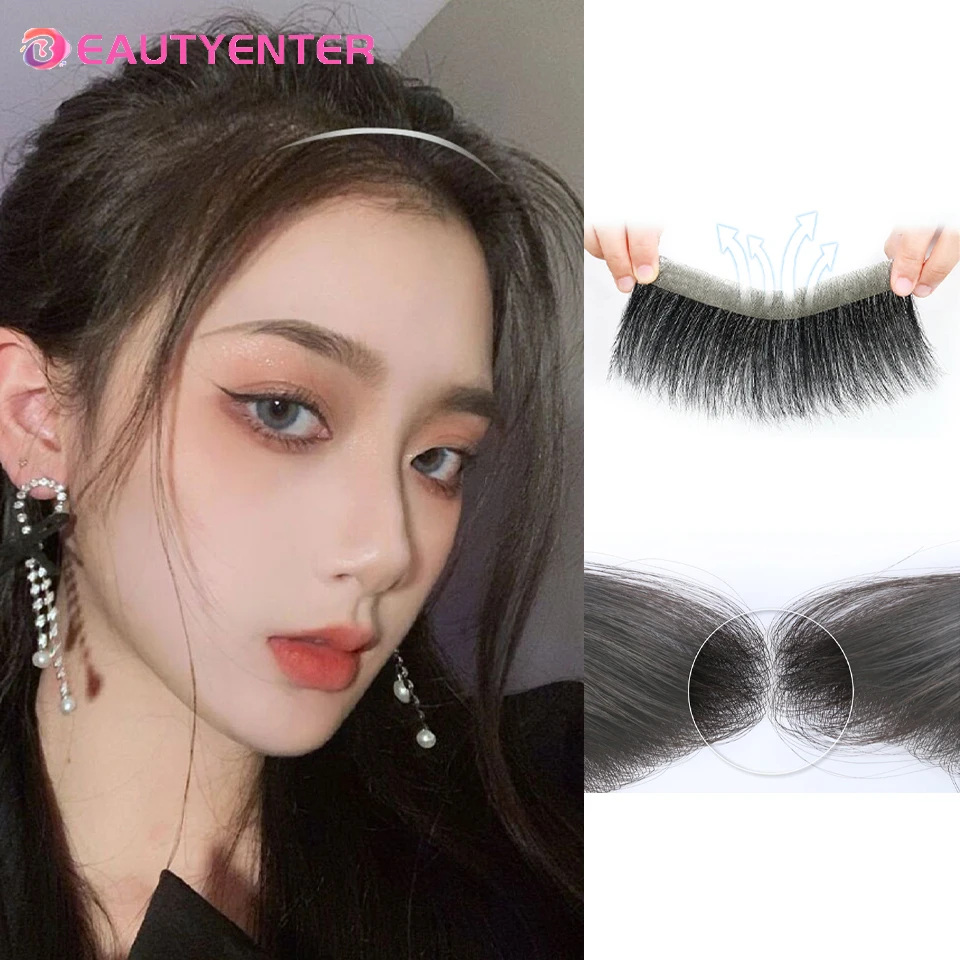 남성용 보이지 않는 얇은 피부 베이스 헤어라인, 짧은 토피 이마, 내추럴 헤어라..