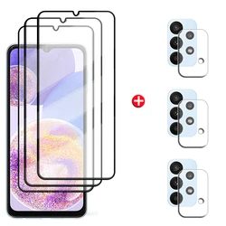 Universal 6 - in - 1 Screen and Lens Protector Set - A22S 5G (3 Glass and 3 Lens)