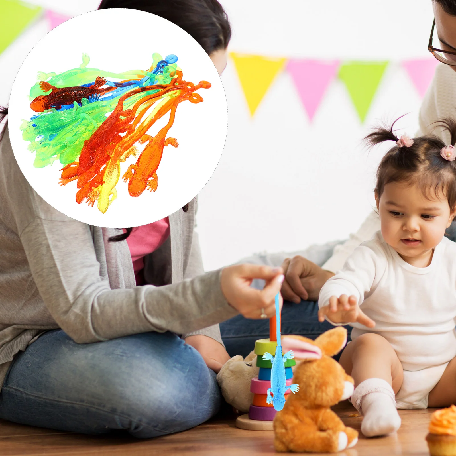 Funny Gadgets Stickystretchy Lizard S Kids Party Gecko Animal Wall Reptile Favor Interactive Favors Lizards Animals Throw Hand