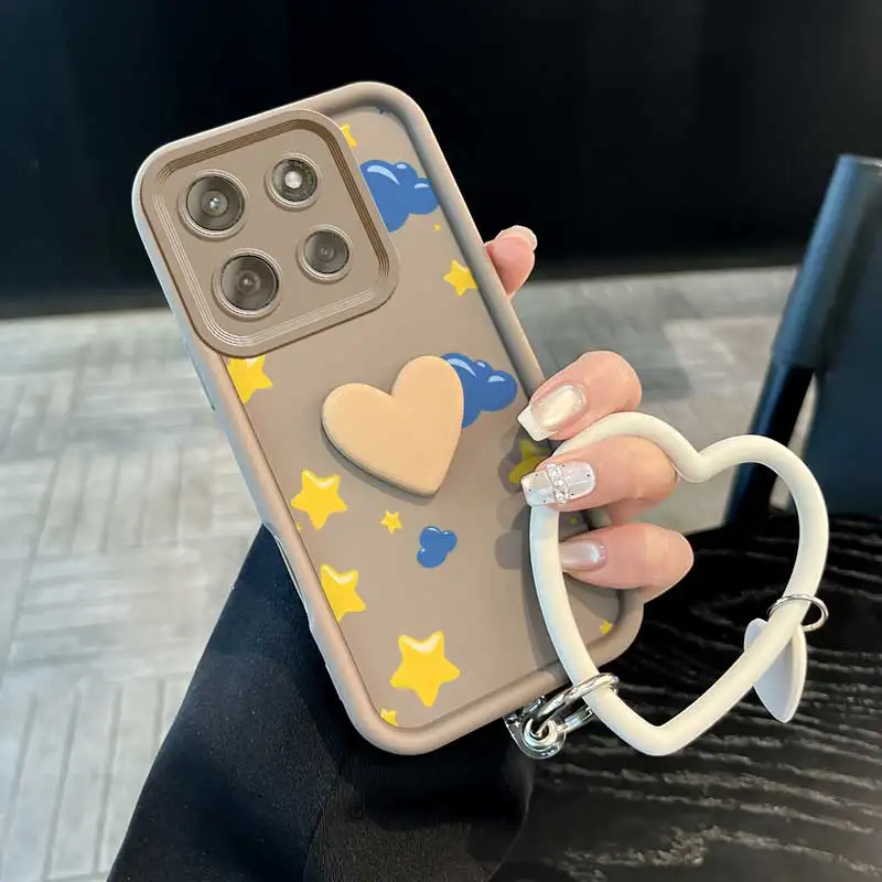 Yellow Star Phone Case Set with Lanyard and Craft Embellishments