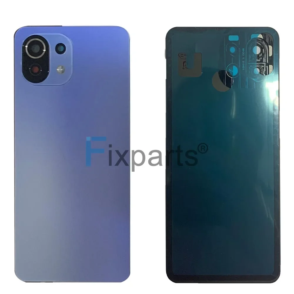 6.55" Back Glass Rear Cover For Xiaomi Mi 11 Lite Battery Door Housing Battery Back Cover With Adhesive Sticker M2101K9AG phone back cover,glass battery cover,glass phone back cover