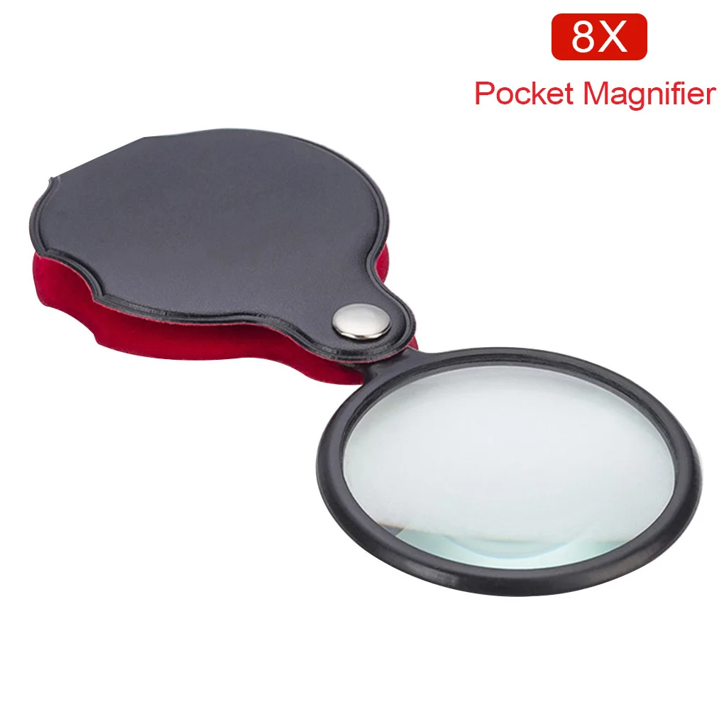 

Handheld 8X professional magnifying glasses Pocket Magnifier Monocle Folding loupe Reading Magnifying Glass Jeweler magnifier