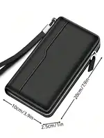Very Simple Solid Color Basic Long Wallet Business Wallet Portable Multi-card Multi-function Mobile Wallet - Image 5