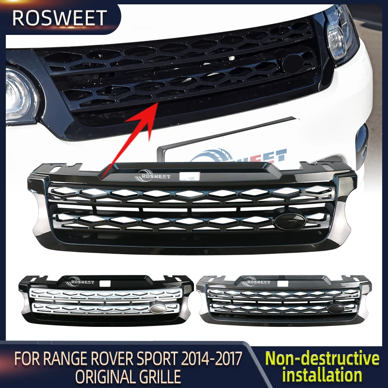

Оригинальная решетка для Land Rover Range Rover Sport 2014-2017, передний бампер, решетка впускного колпака для гонок, сетчатая решетка, автомобильные аксессуары