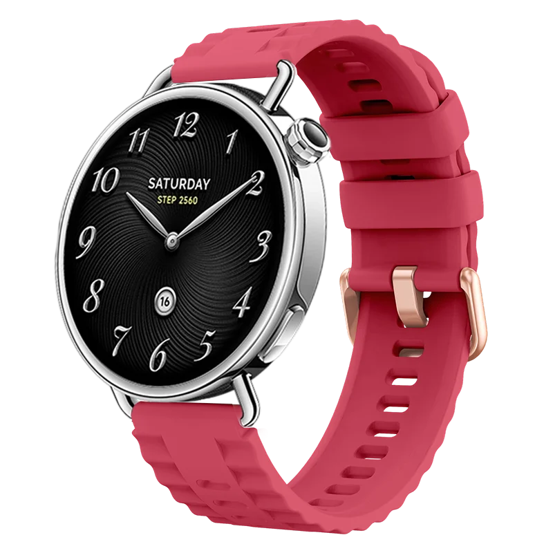 Silicone Rose Gold Buckle Fashion Band, Universal 18mm Strap