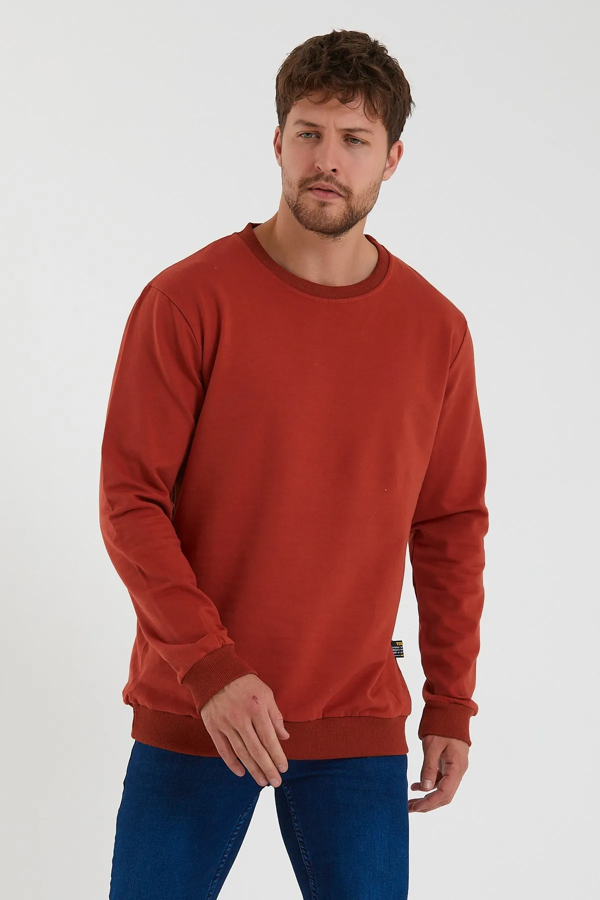 

Male Tile Bicycle Collar Basic Cotton Sweatshirt 9Y-5200177-004-1