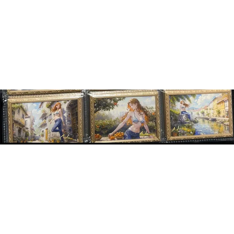 Anime One Piece One Piece Oil Painting Series Collection Card Yamato Boa Hancock Nami Monkey D Luffy Christmas Birthday Gift Toy 5