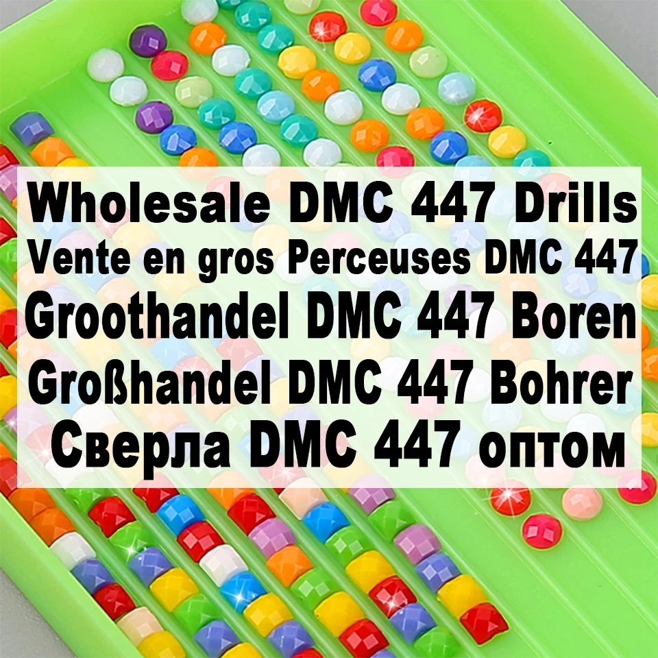5D Diamond Painting Drills DMC 447 Colors Full Square/Round Crystal Beads Diamond Embroidery Accessory Factory Direct diamond painting diamond painting accessories