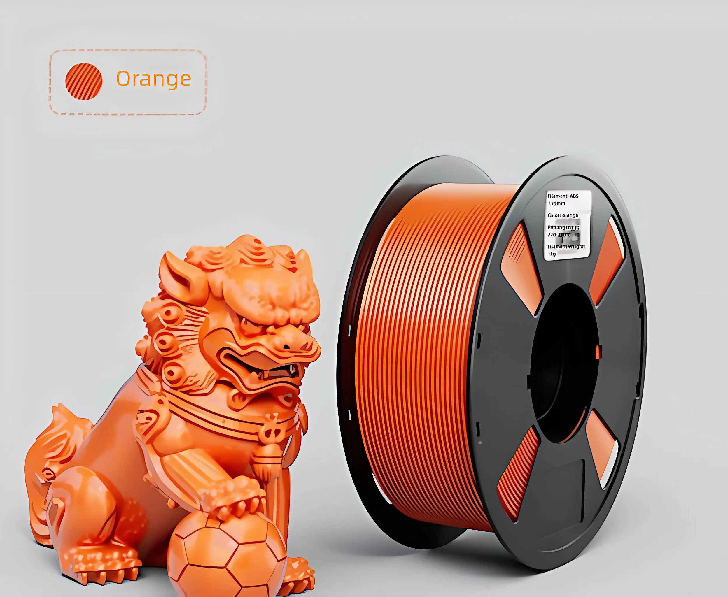 1.75mm ABS 필라멘트 1KG 고순도 고강도 3D 프린터 필라멘트 환경 친화적인 PLA 대체품 3D 프린팅용