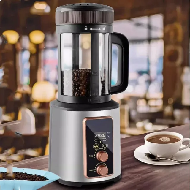 Automatic Coffee Roaster Small Temperature Regulating and Cooling Automatic Timing Hot Air Coffee Roaster Electric Bean Roaster 1