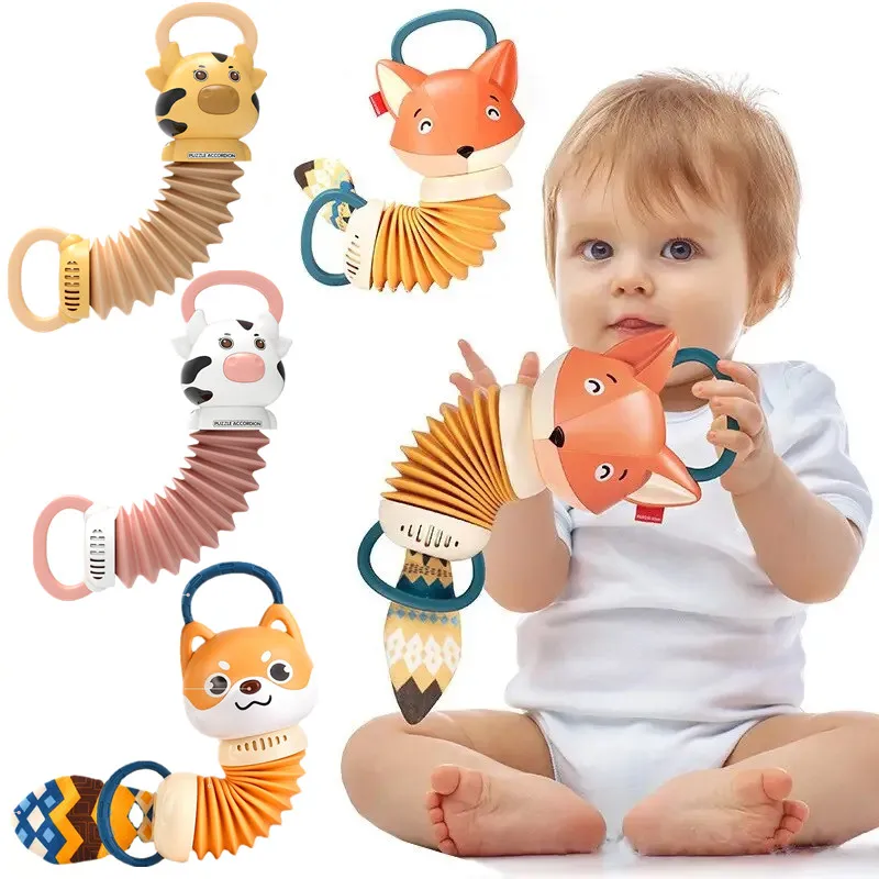 

Fox Accordion Educational Baby Toys Cartoon Animal Accordion Bug Toddler Early Education Music Learning Toy for Children Gift