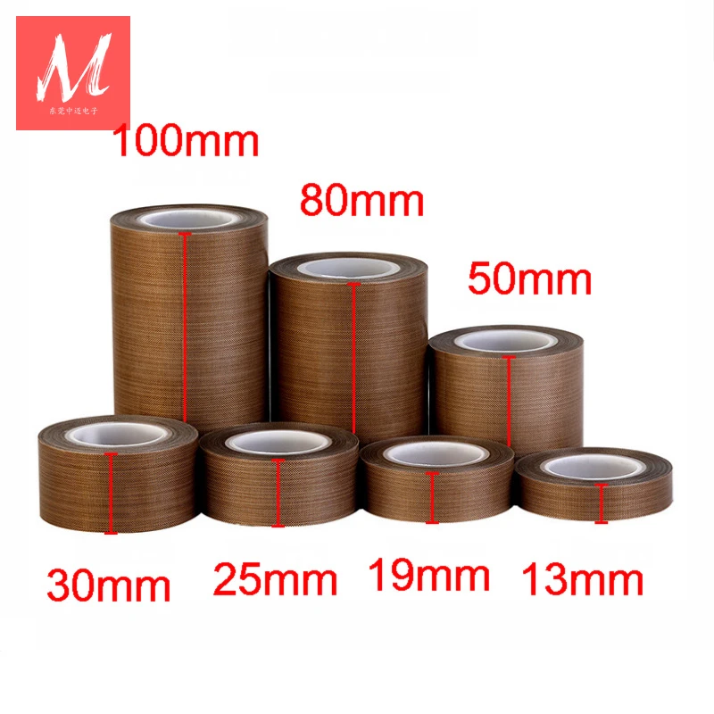 300 Degree High Temperature Resistance Adhesive Tape Cloth Heat Insulation Sealing Machine PTFE Tape high temperature tape