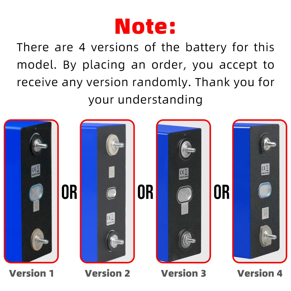 Grado A 360Ah LiFePO4 batteria con 10000 cicli 3.2V batteria ricaricabile al fosfato del ferro del litio DIY 12V 24V 48V adatta per la cella solare del carrello da golf del camion RV, inventario UE - Image 6
