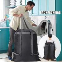 Large Laundry Bag Heavy Duty Polyester Washing Drawstring Backpack for School Camping School Camping Large Laundry Storage Bag 2