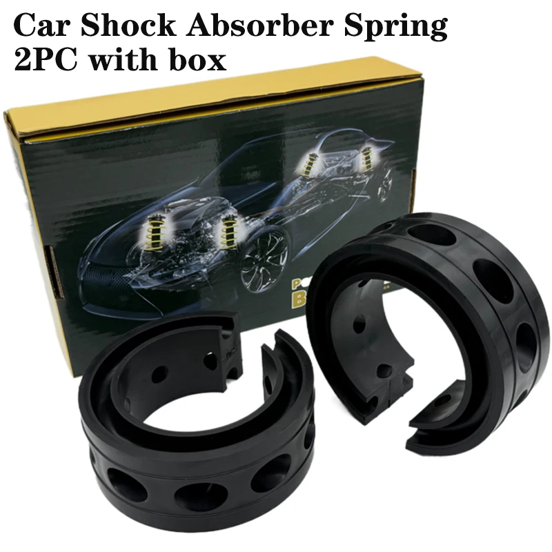 Premium Car Shock Absorber Rubber Spring Bumpers - Set of 2 Universal Buffers