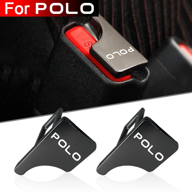 Car seat belt buckle protective cover Pure metal Brown For POLO 6r 9n