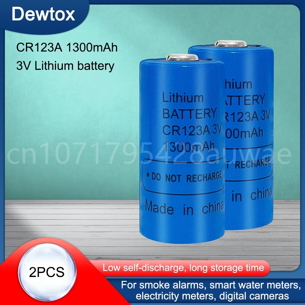 2 Pz 3V Cr123A Cr 123A Batteria Al Litio 1300Mah Cr123 Cr17335 Cr17345 16340 Limno2 Batteria Primaria A Secco Per Fotocamera
