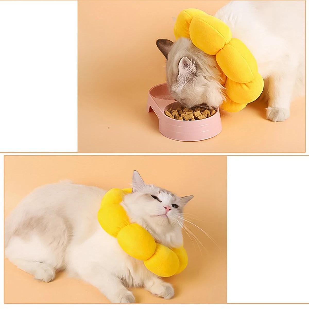 Description Picture 6 of itemAdjustable Pet Recovery Collar Cute Solar Flower Cat Neck Cone After Surgery Costume Suitable For Pet Protection Collar Clothing