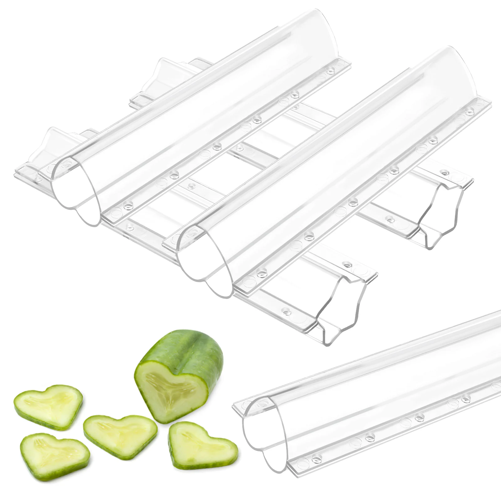 

4 Pcs Shaped Growth Mold DIY Fruit Vegetable Growing Molds Cucumber Candy Plastic Shaping Tool