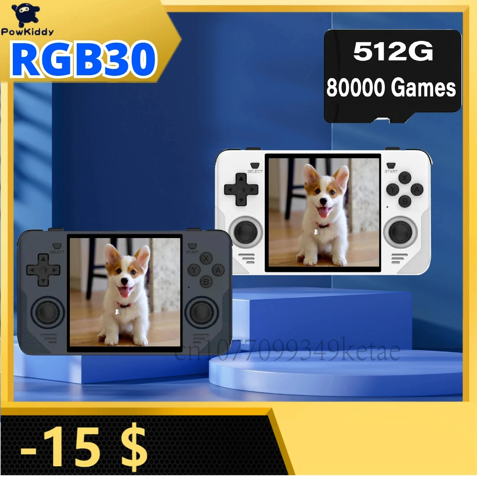 Powkiddy Rgb30 Console Di Gioco Portatile Tascabile Retrò Schermo Ips Da 4 Pollici Regalo Di Compleanno Open-Source Giochi N64 Ps1 Open Source