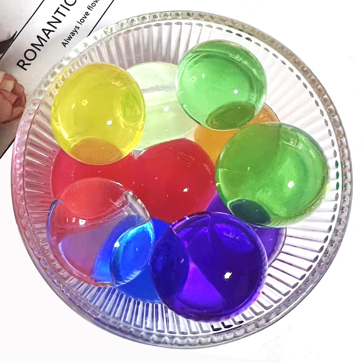50pcs 30-50mm Pearl Shaped orbiz Crystal Soil Hydrogel Water Beads Grow Magic Jelly Ball Plant Flower Cultivate Mud Home Decor crystal soil mud toy,crystal soil