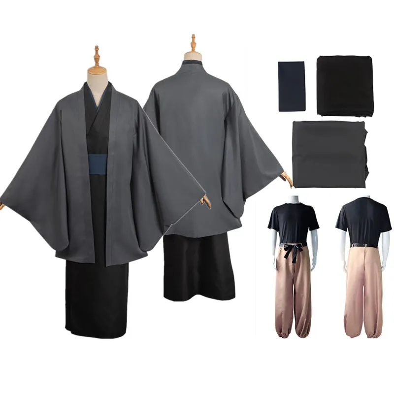 

Anime Jujutsu Kaisen Fushiguro Toji Zenin Toji Cosplay Costume Men Kimono Cloak Belt Outfits Halloween Carnival Party Suit