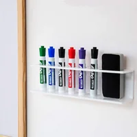 Acrylic 6-Hole Pen Holder Dryerase Marker Eraser Organizer Storage Rack Hanging Wall Pen Stand Stationery School Supplies 1