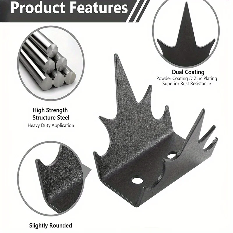 Garden Security Spike Walls Anti-Climbing Sharp Durable Protection Stakes Home Safety Prevention of Intruders