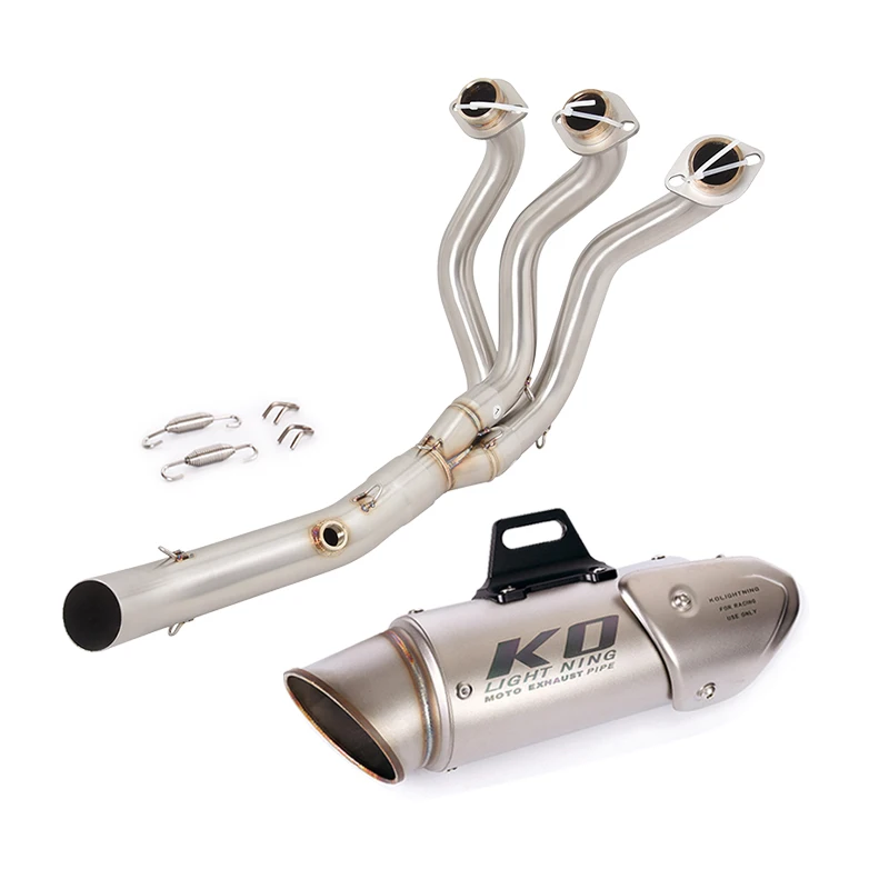 

For Yamaha TRACER 900 900GT 15-20 Motorcycles Complete Exhaust Muffler Header Front Link Pipe Steel Slip On Without DB Killer