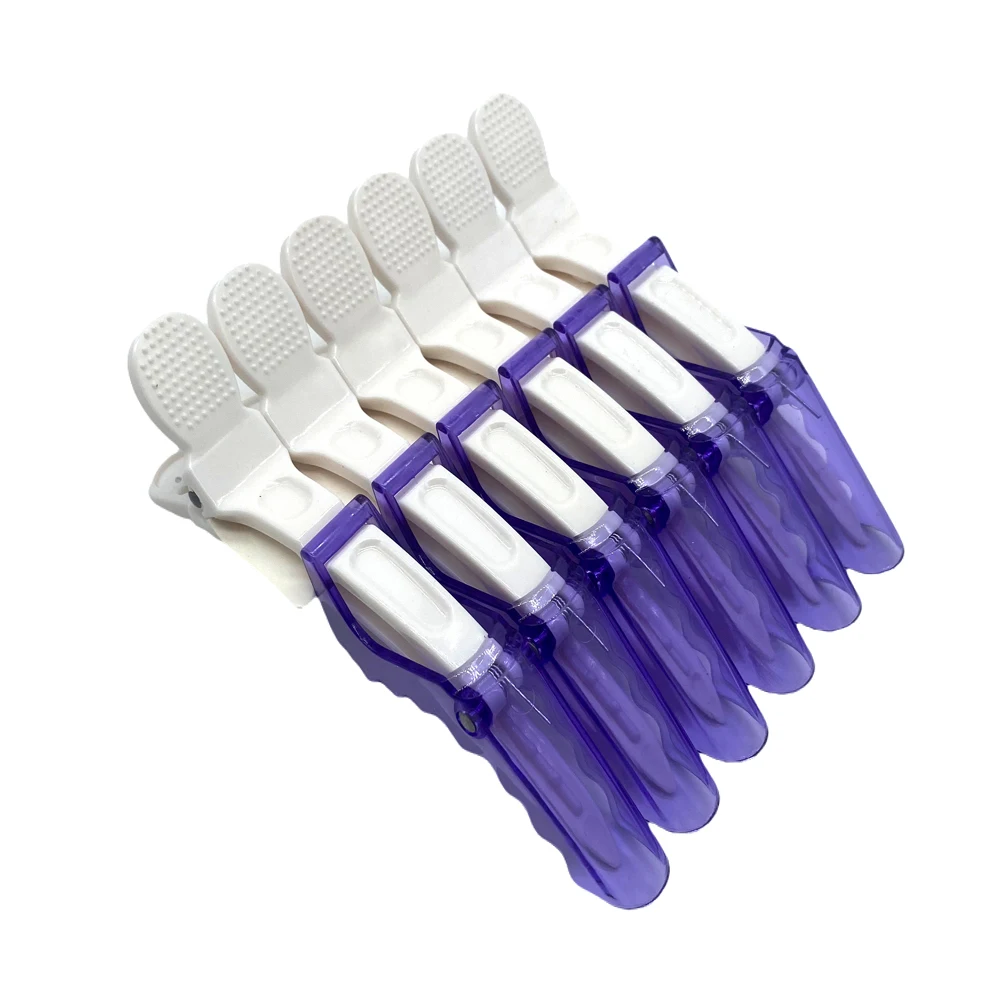 6PCS 악어 머리핀 전문 미용 클램프 이발소 스타일링 헤어핀 플라스틱 헤어 클로 헤어 액세서리