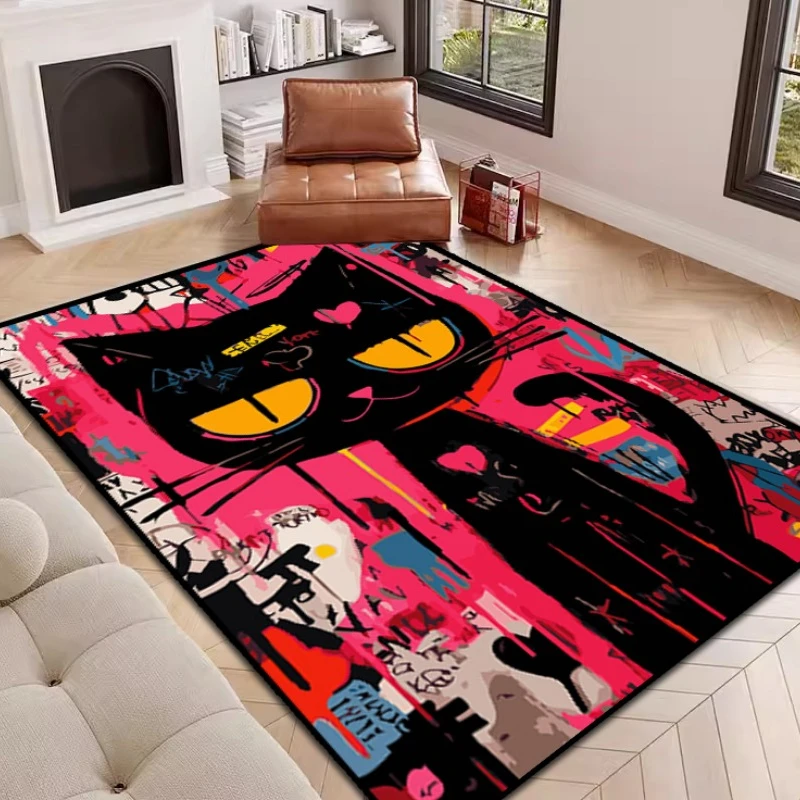 

Pink Cat Decorate Living Room Carpet Fashion Coffee House Leisure Area Soft Floor Mat Bedroom Bedside Plush Rug Ковер Tapis 러그