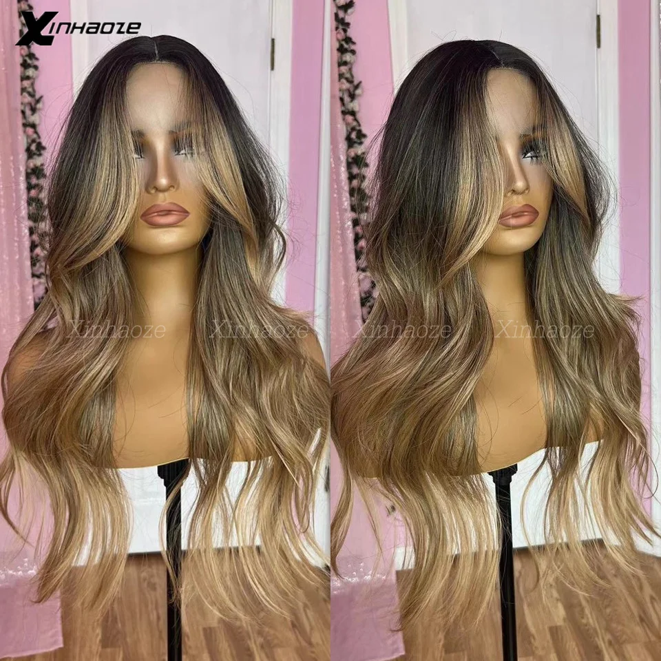 1B 27 Colored 13x6 Lace Frontal Wig Body Wave Hair 5x5 Closure Wig For Black Women Highlight Blonde Pre-Plucked Silk Top Wigs
