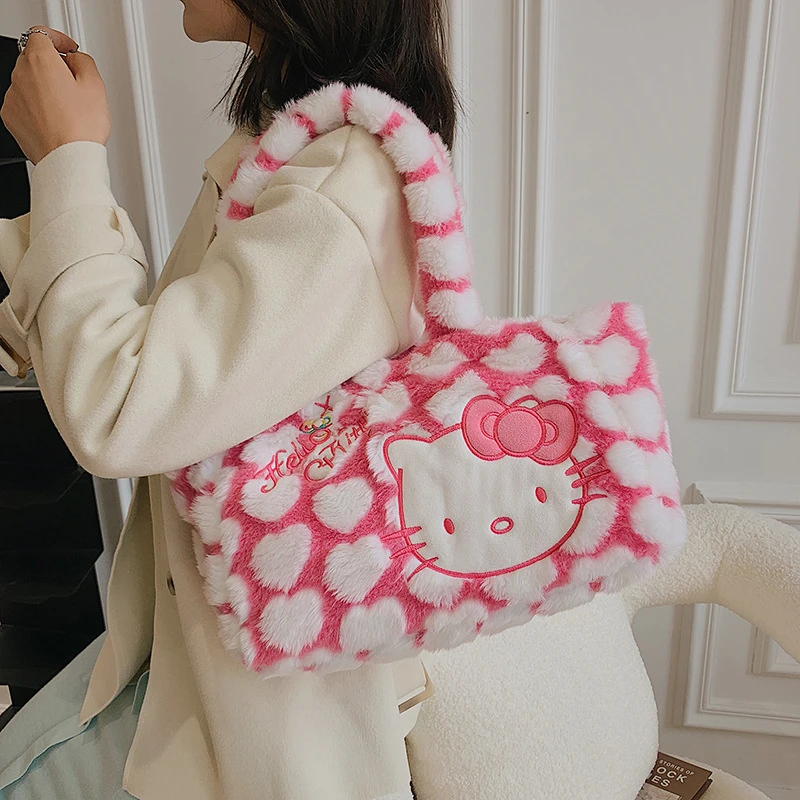 fluffy hello kitty bag