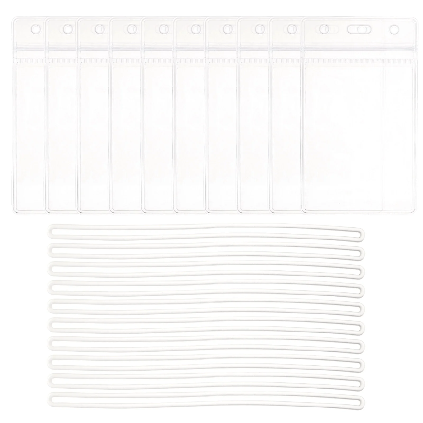 10 Pcs Luggage Tag Holder Vertical Transparent Id Badge Card Protective Cover Travel Accessories Luggage Cover