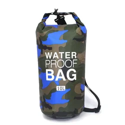 Outdoor Camouflage Waterproof Portable Dry Bag for Adventure and Water Sports (10L blue)