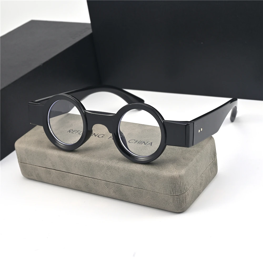 

Cubojue Small Round Reading Glasses Male Women Anti Reflection Eyeglasses Frame Men 36mm Spectacles 0 +150 200 250 Diopter Black