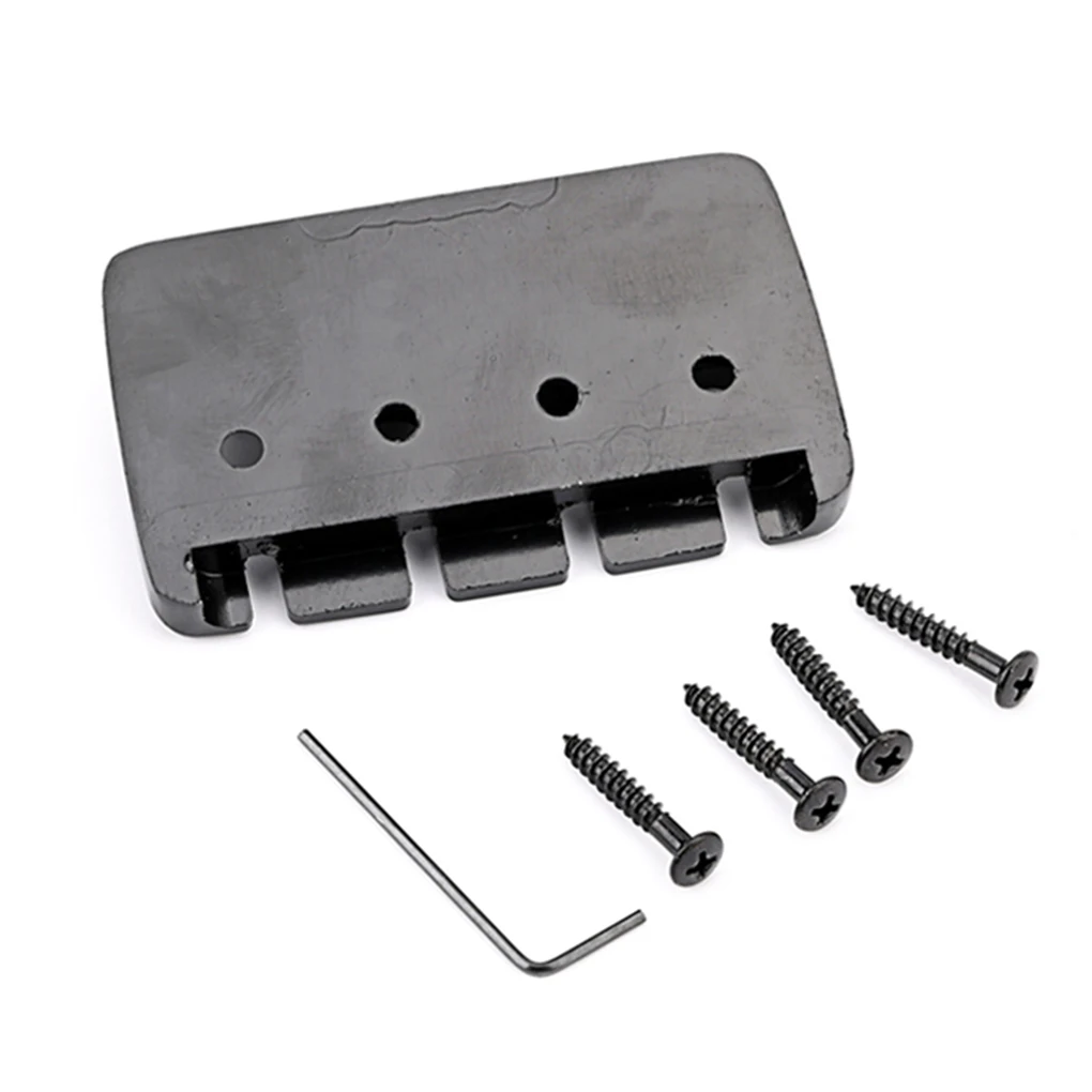 

Classic 4 String Bass Saddle Bridge Tailpiece Electric Guitar Musical Instrument Replacing Tools Standard Music