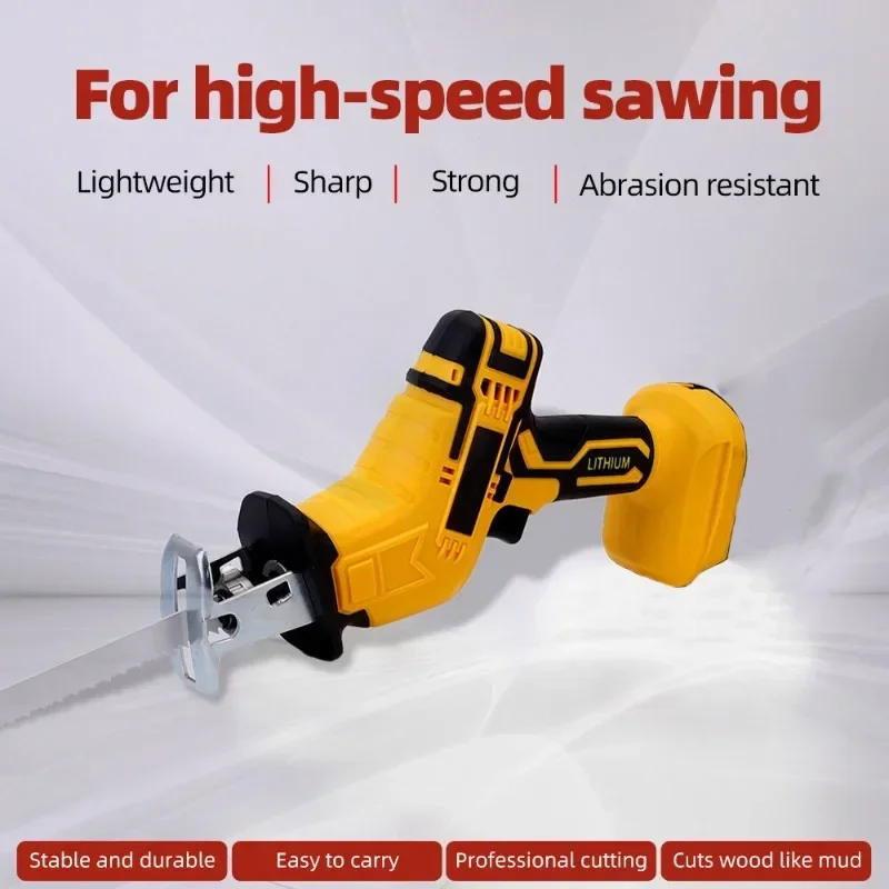 Cordless Reciprocating Saw For Dewalt 18V 20V Battery Electric Cutting Saber Saw Wood Metal Pipe Cutting Power Tools（No Battery） 4