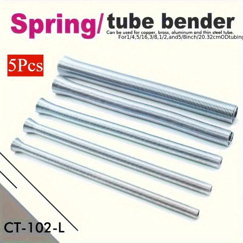 Copper Aluminum Thin Wall Steel Pipe Spring Bending Machine Set 5/8 Inch 1/2 Inch 3/8 5/16 1/4